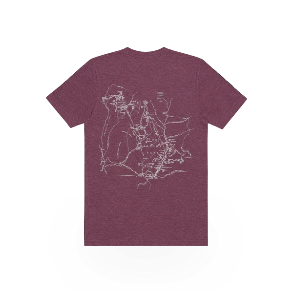 McGovern Maps Zion GPS themed T-shirt featuring a stylish design with Zion National Park map artwork.