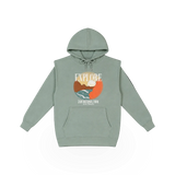 Black hoodie from Concept 360's Explore THEME with a front chest logo and comfortable casual fit.