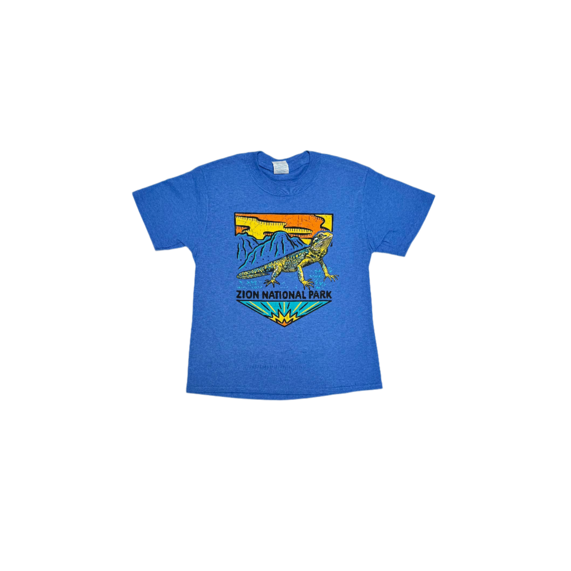 Tshirt - Yth Woodblock Collared Lizard - Zion Natl Park Forever Project