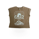 Concept 360 Watchman Sunrise T-shirt with cap sleeve, featuring a colorful sunrise theme design on a casual, comfortable top.