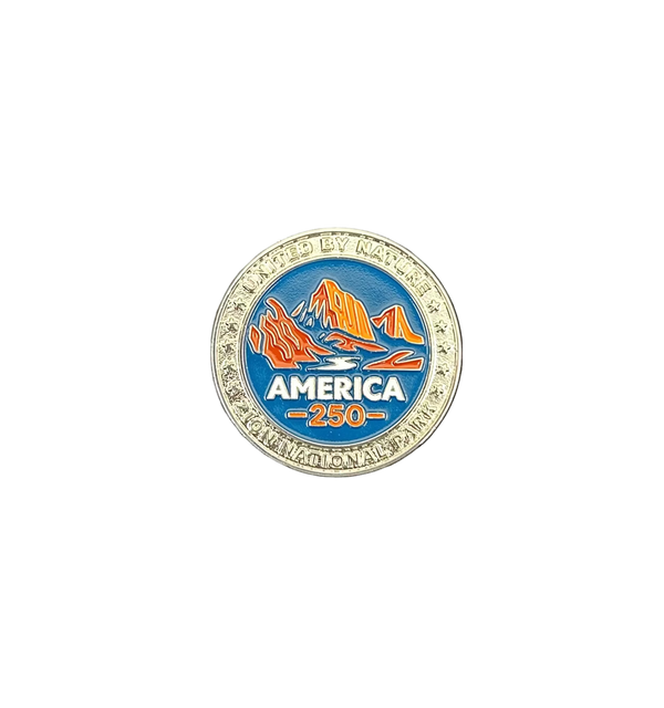 Custom Challenge Coin featuring America's 250 Challenge design, crafted by Southwest Promotional Solutions LLC for collectible display.