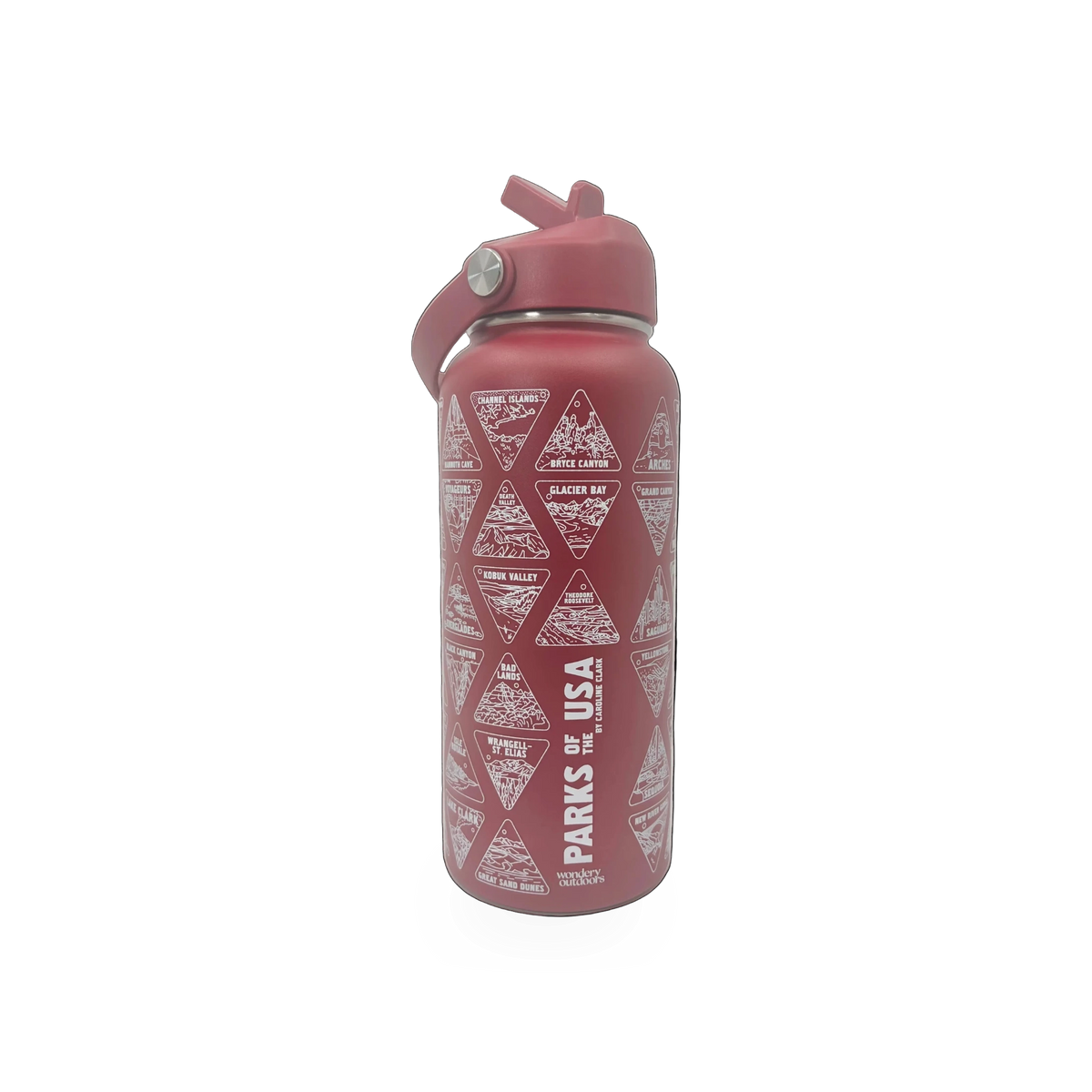 Water Bottle - Wondery Parks of the USA Bucket List - Canyon Clay