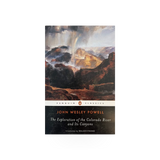 Cover image of "Exploration of the Colorado River" book by Penguin Random House, featuring a scenic river landscape.
