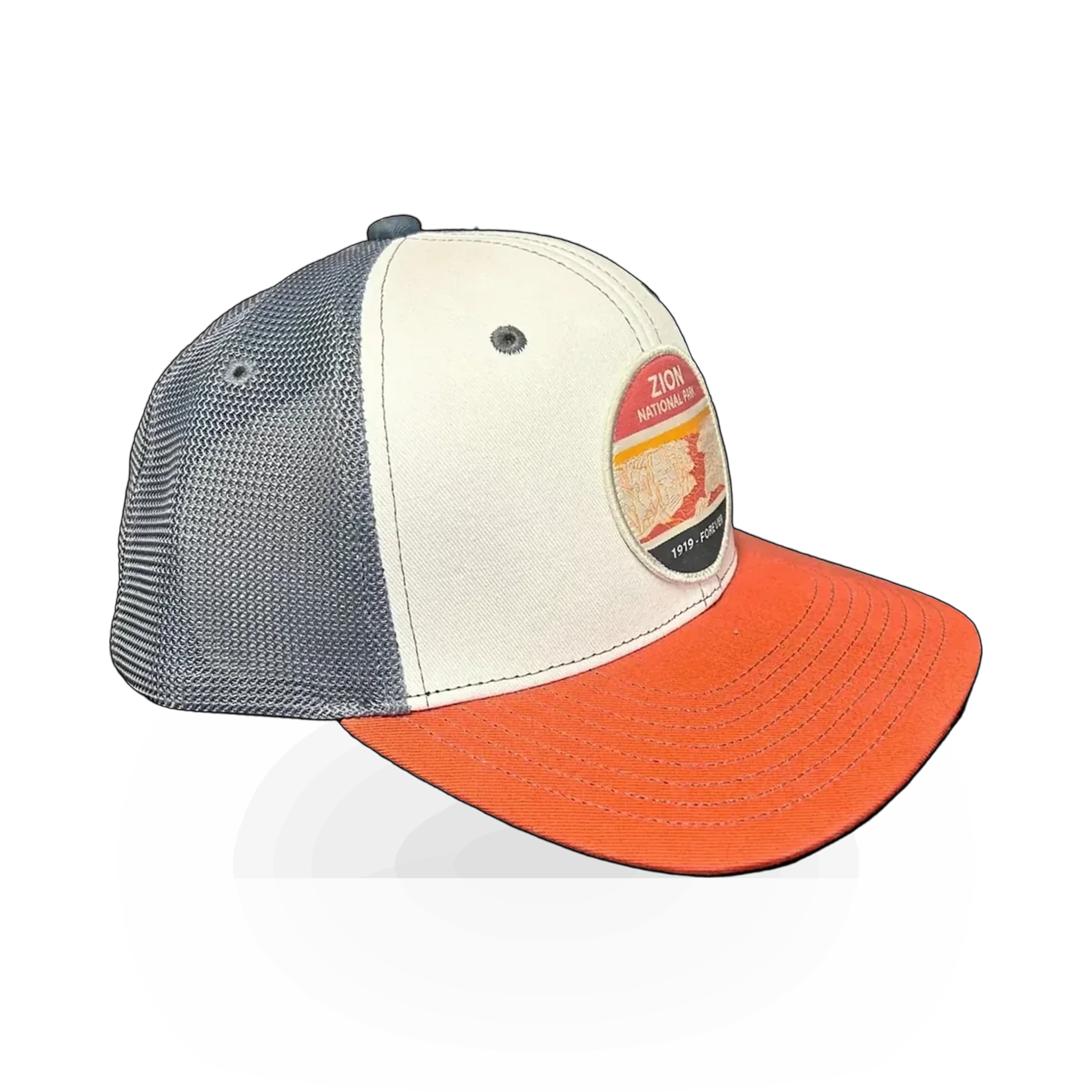 Wild Tribute custom vintage circle themed hat with bold design, featuring a stylish, full-size view of the unique accessory.