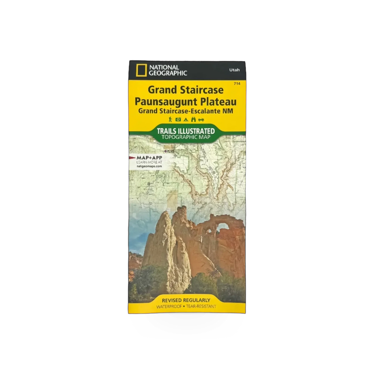 National Geographic Maps Grand Staircase National Park topographic map, detailed full-color illustration of the area.