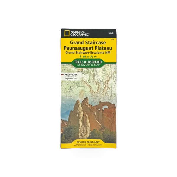 National Geographic Maps Grand Staircase National Park topographic map, detailed full-color illustration of the area.