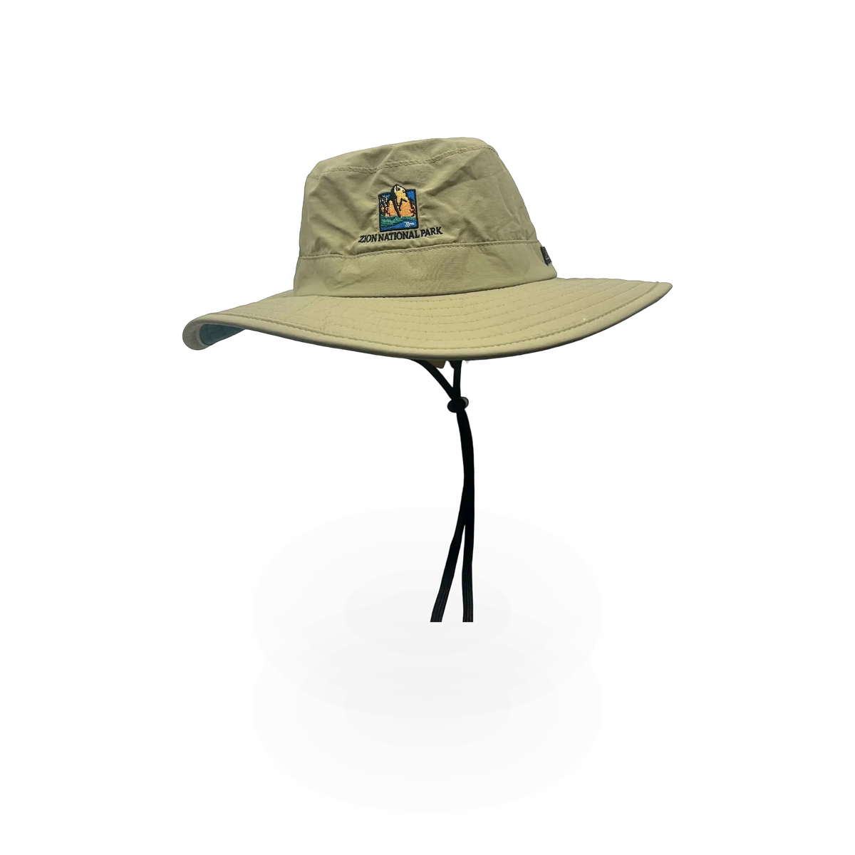 Dorfman Pacific Zion embroidered boonie hat in evergreen with floral design, lightweight outdoor hat for sun protection.