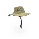 Dorfman Pacific Zion embroidered boonie hat in evergreen with floral design, lightweight outdoor hat for sun protection.