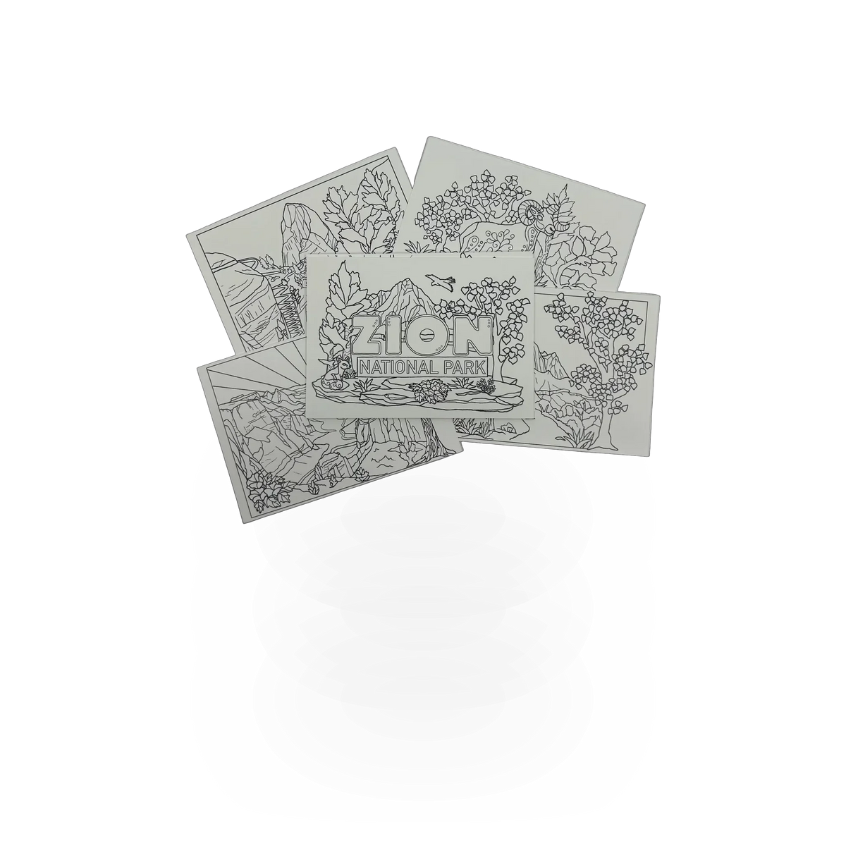Colorable postcard featuring vibrant artwork from Impact Photographics, showing a blank design ready for coloring.