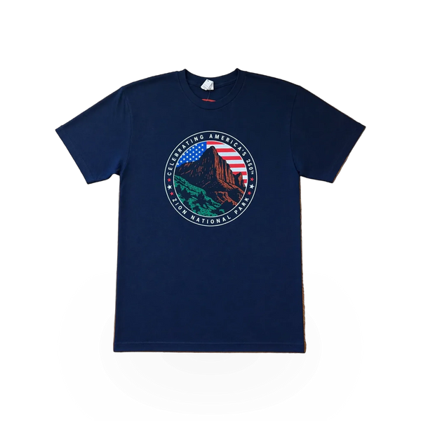 Keezer Sportswear ZNP America 250 flag-themed T-shirt with patriotic design, featuring the American flag and bold graphics.