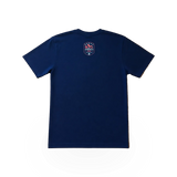 Keezer Sportswear Landmark Graphics ZNP America 250 flag themed T-shirt with patriotic design on white fabric.