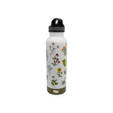 25 oz water bottle featuring Wildflowers of the USA theme by McGovern Maps, with colorful wildflower illustrations on a sleek bottle.