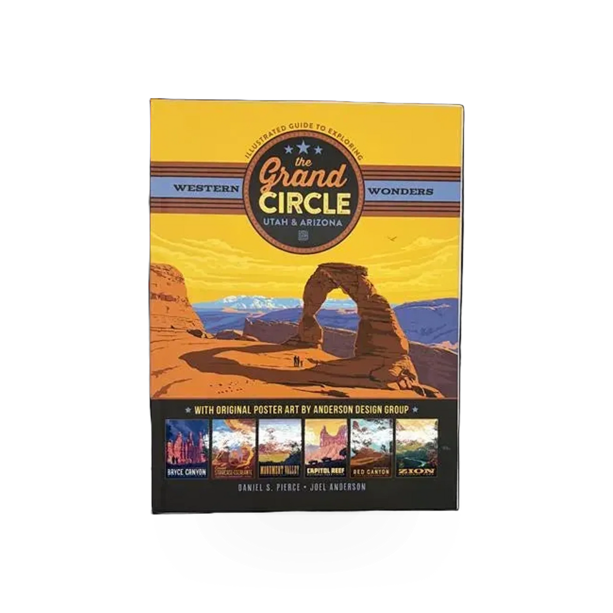 Hardcover book titled Grand Circle Western Wonders by Pumpernickel Press, featuring illustrations of western landscapes and landmarks.