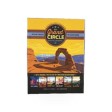 Hardcover book titled Grand Circle Western Wonders by Pumpernickel Press, featuring illustrations of western landscapes and landmarks.