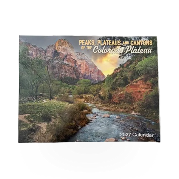 Impact Photographics Zion cover calendar for 2027, featuring vibrant landscape images on a VA calendar with Impact 5085-03C design.