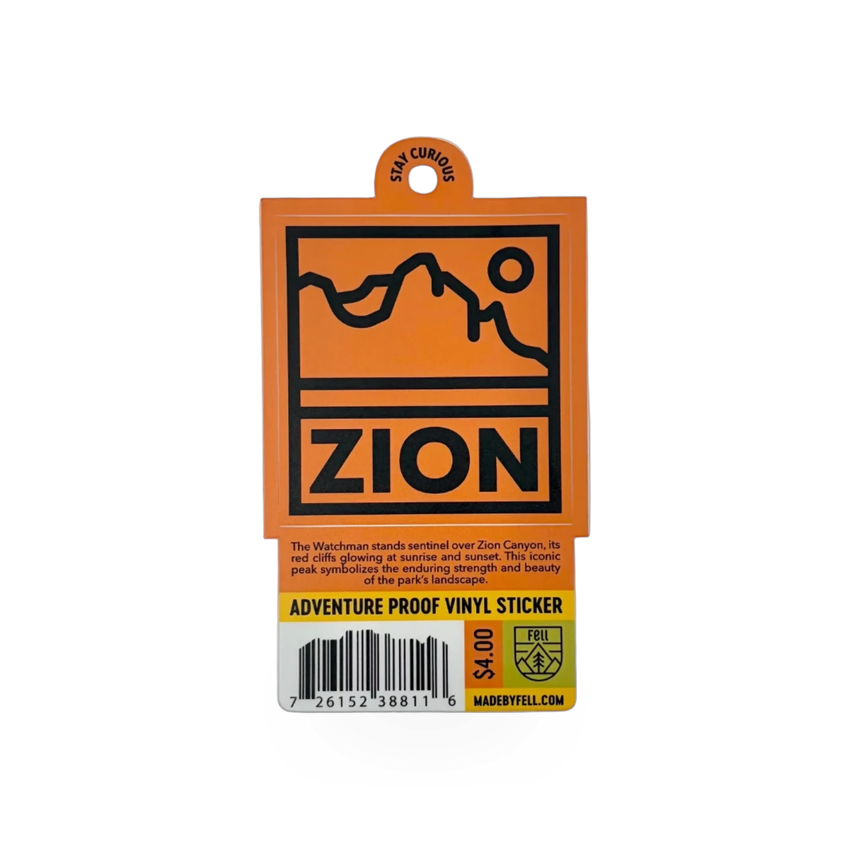 Fell Eurostyle Watchman Fell sticker featuring bold design on a white background, ideal for decorating notebooks or laptops.