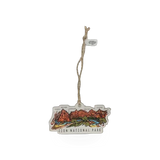 Wild Tribute Zion Panoramic Theme ornament showcasing a detailed panoramic landscape of Zion National Park.