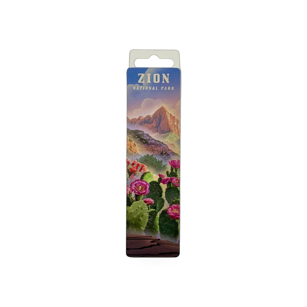 Metal bookmark featuring Watchman Wildflowers design by Lantern Press, with intricate wildflower illustrations on a sturdy metal strip.