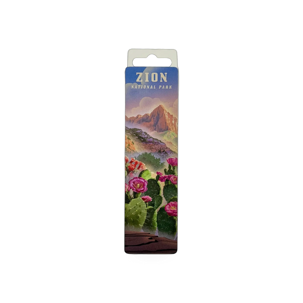 Metal bookmark featuring Watchman Wildflowers design by Lantern Press, with intricate wildflower illustrations on a sturdy metal strip.