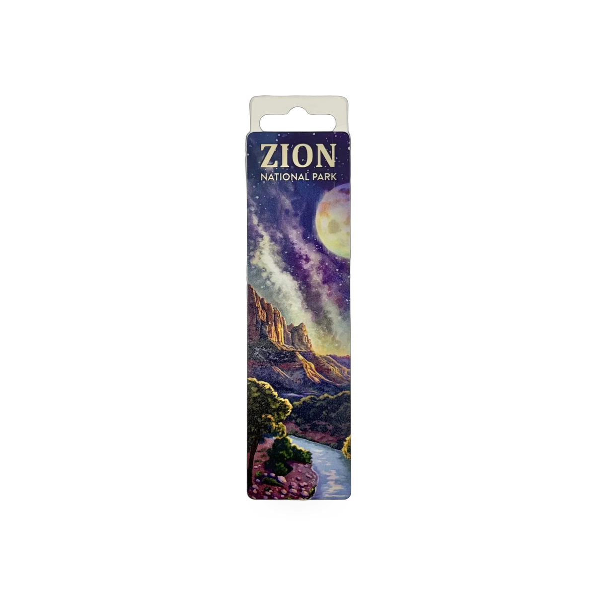 Metal Watchman Milky Way bookmark by Lantern Press featuring a celestial galaxy design on a sturdy VA metal bookmark.