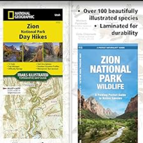 Map - Zion Natl Park Hiking Adventure Guide Set