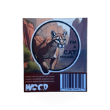 Adopt-A-Mountain Lion Z FOREVER sticker featuring a realistic mountain lion illustration for wildlife conservation awareness.