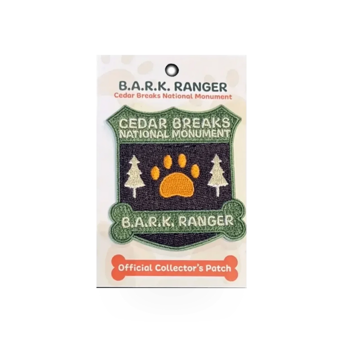 Eagle River Designs BARK Ranger dog patch featuring a themed design with a dog illustration on a fabric patch.