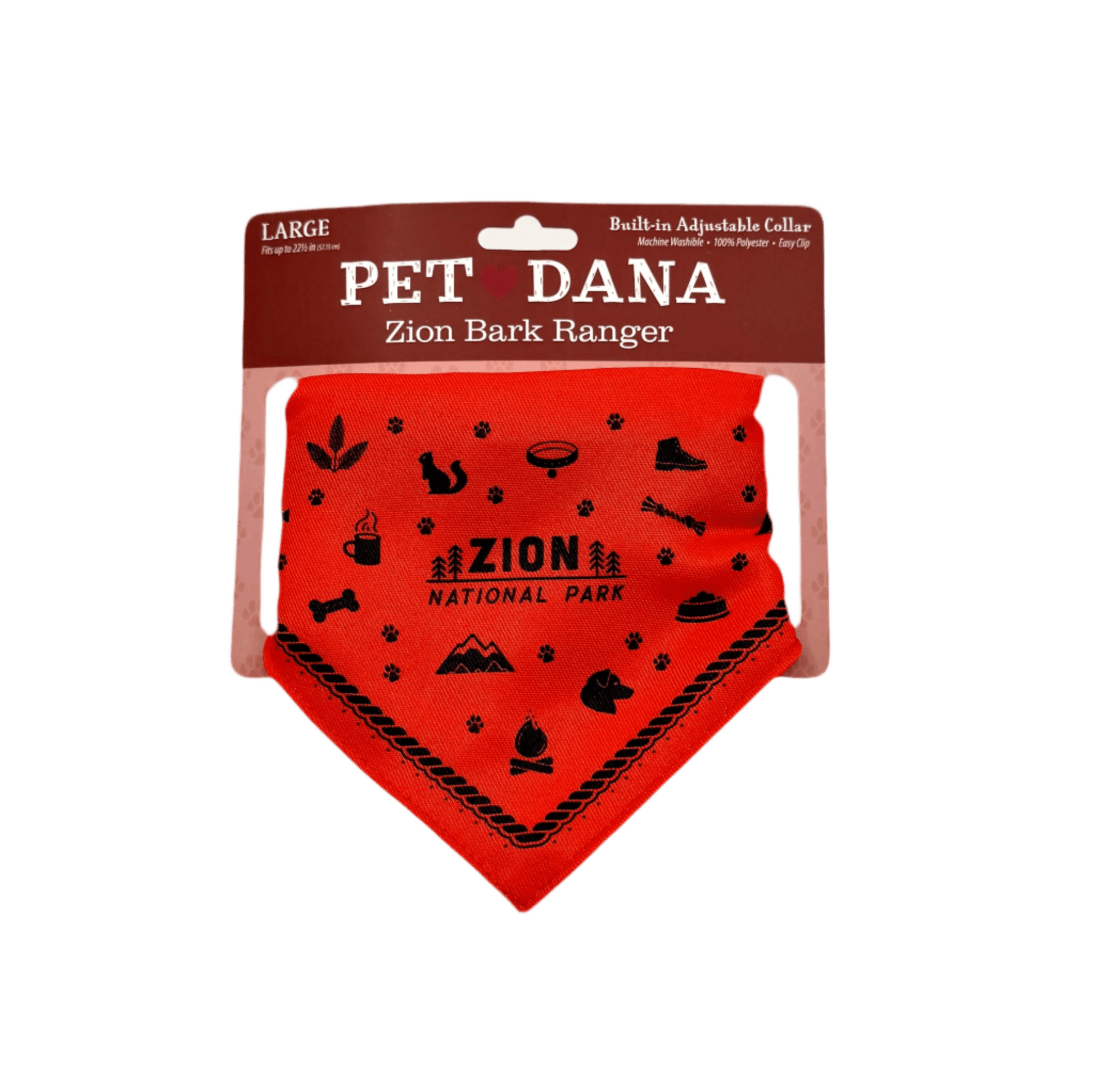BARK Ranger - Pet Bandana Asstd Colors S/L - Zion Natl Park Forever Project