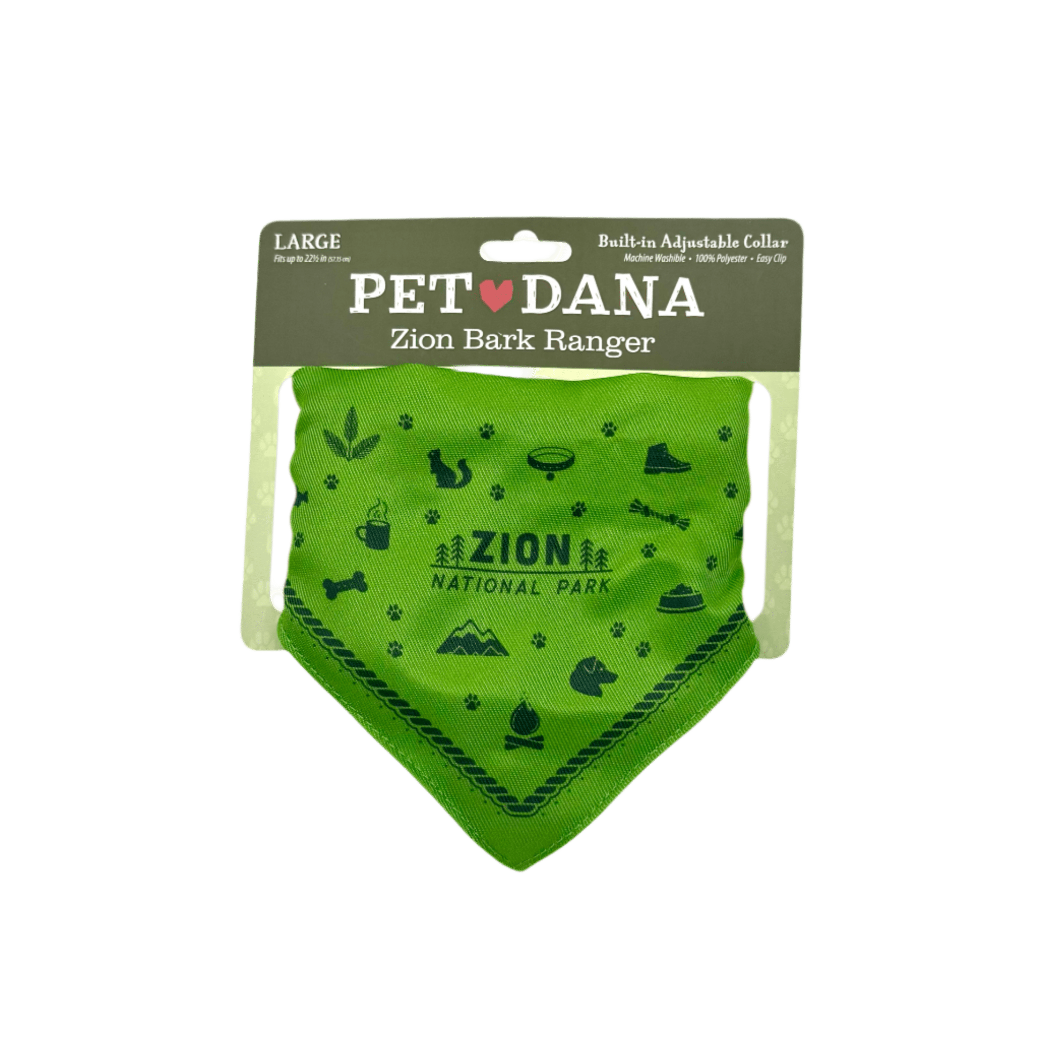 BARK Ranger - Pet Bandana Asstd Colors S/L - Zion Natl Park Forever Project