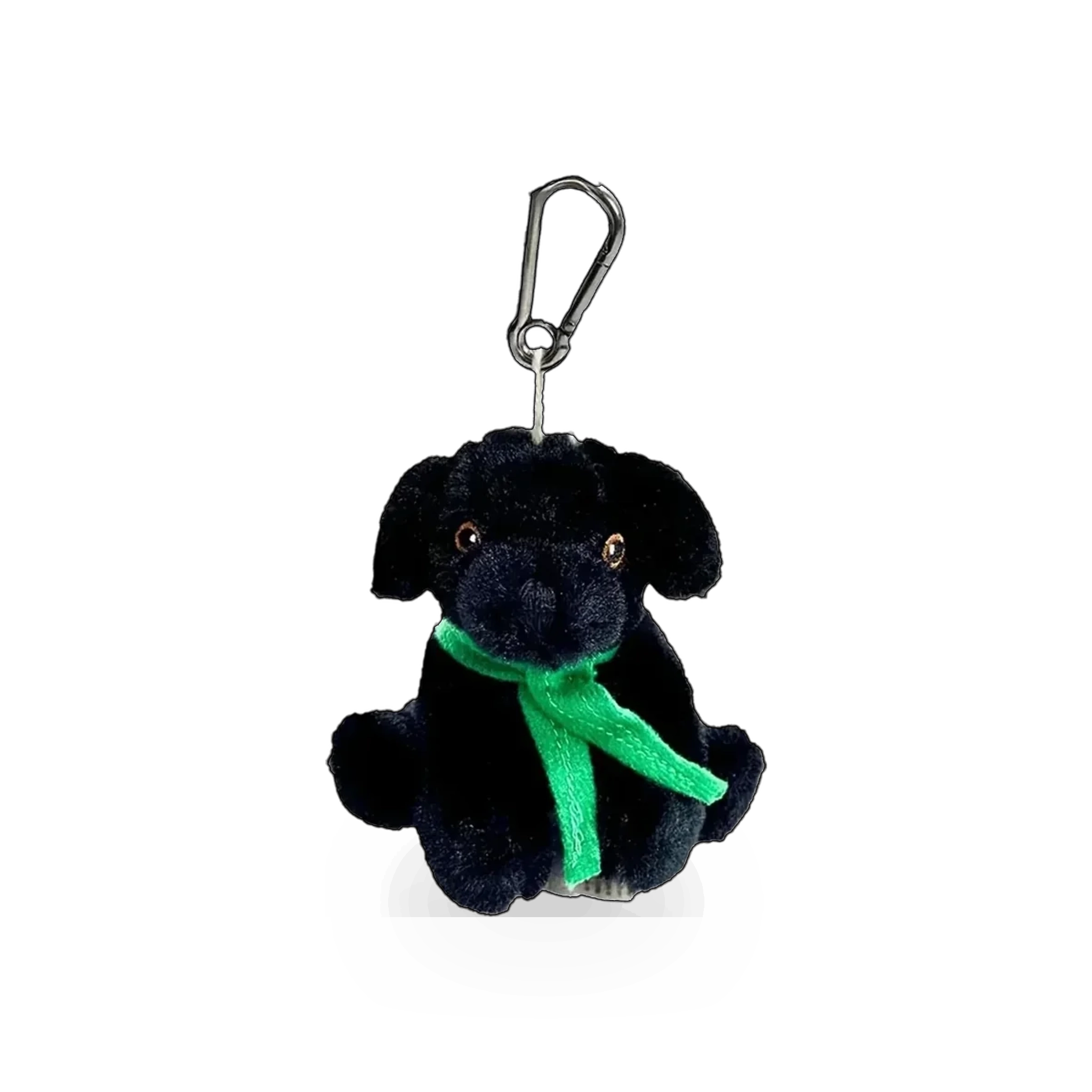 Plush black Labrador dog key clip featuring the BARK Ranger character by Nature Planet Inc, perfect for attaching keys or bags.