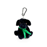 Plush black Labrador dog key clip featuring the BARK Ranger character by Nature Planet Inc, perfect for attaching keys or bags.