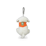 Yellow plush Lab dog key clip from BARK Ranger by Nature Planet Inc, featuring a soft, detailed yellow Labrador design.