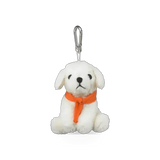 Yellow plush Lab dog key clip from BARK Ranger collection by Nature Planet Inc, featuring a cute, soft dog-shaped accessory.