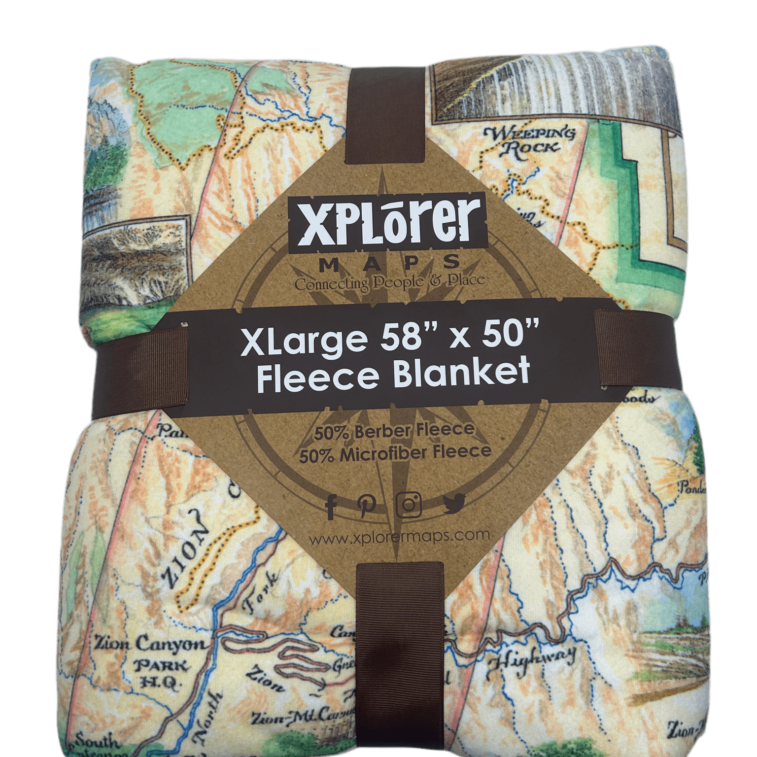 Blanket - Xplorer Map Zion - Zion Natl Park Forever Project