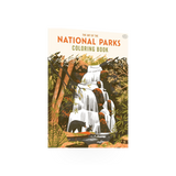 Coloring book titled Art of National Parks by Simon & Schuster, featuring scenic park illustrations on the cover.
