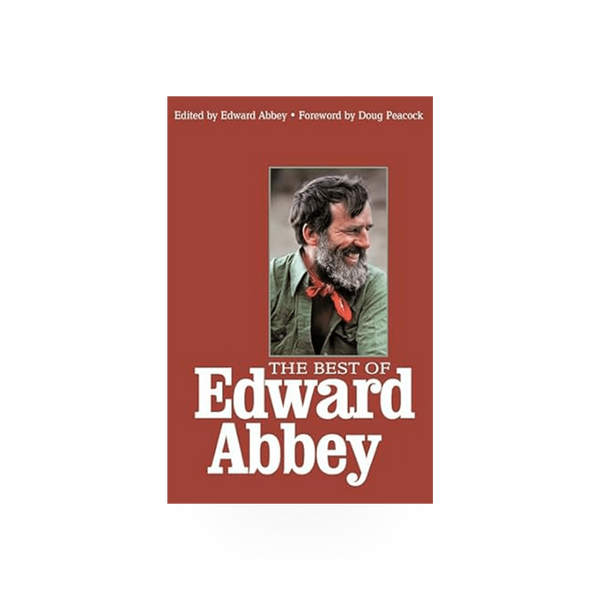 Cover image of "Best of Edward Abbey" book published by Penguin Random House, featuring the book's title and design.