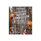 Open copy of the Book of Nature Connection by Ingram, featuring natural themes and illustrations on the cover.