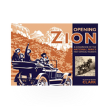Open book titled "Book Opening Zion" published by Chicago Distribution Center, featuring detailed pages and a plain background.