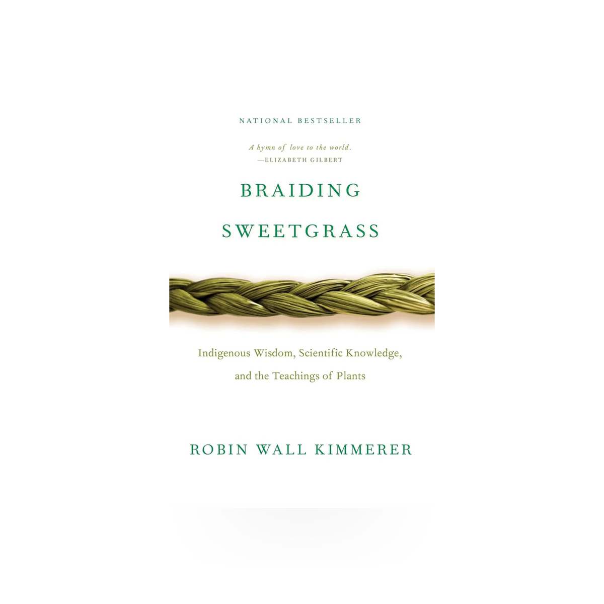 Ingram PUB of Braiding Sweetgrass book showing the cover with botanical illustrations and title text.