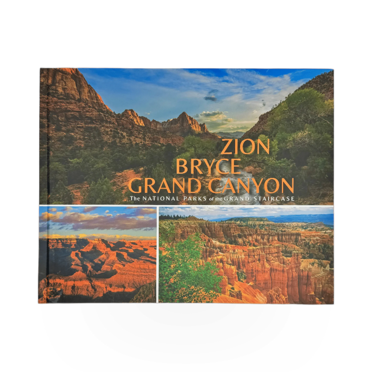 Park Partners book on Bryce, Zion, and Grand Canyon featuring scenic images and information about these national parks.