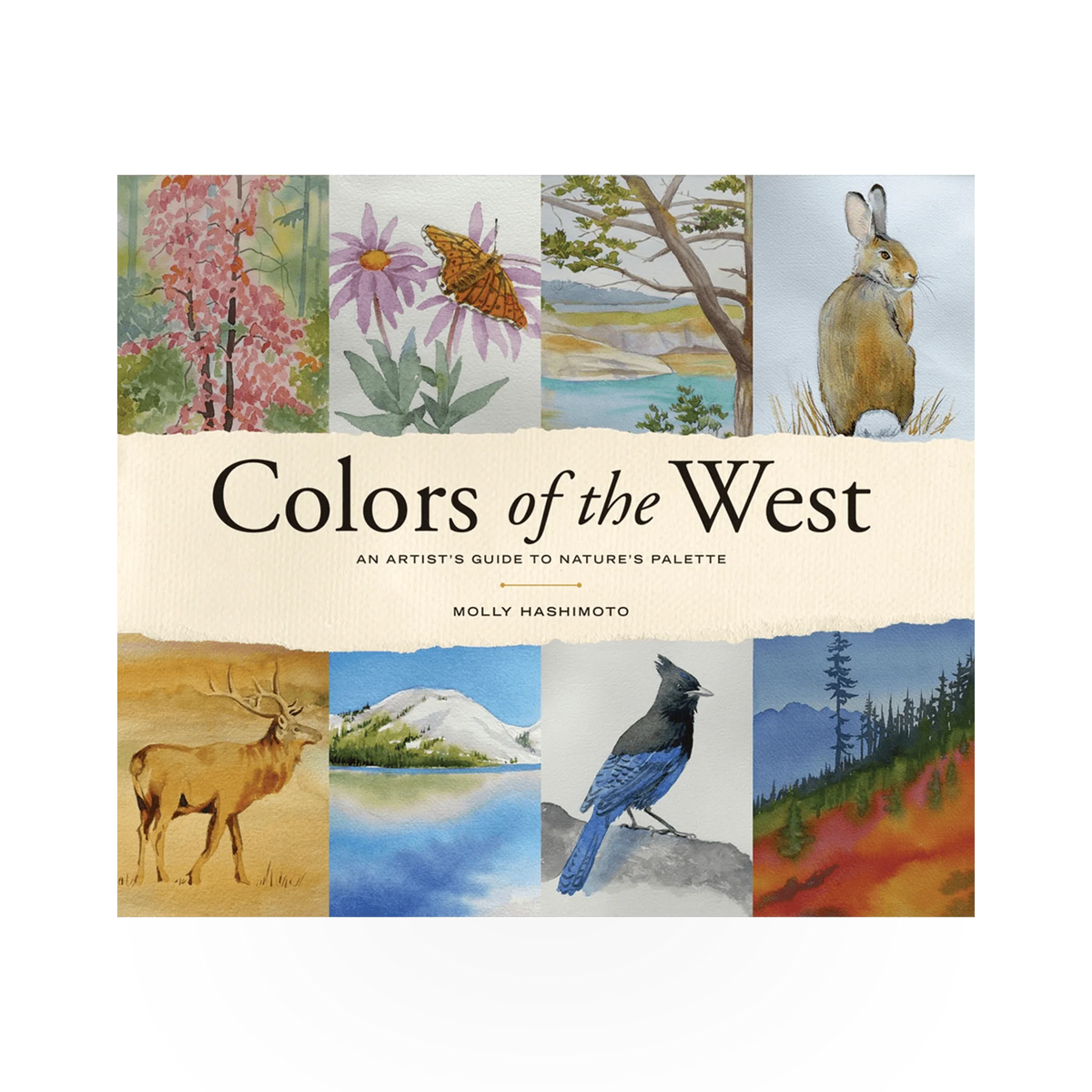 Cover image of "Colors of the West" book by Mountaineers Books, featuring colorful illustrations of western landscapes.