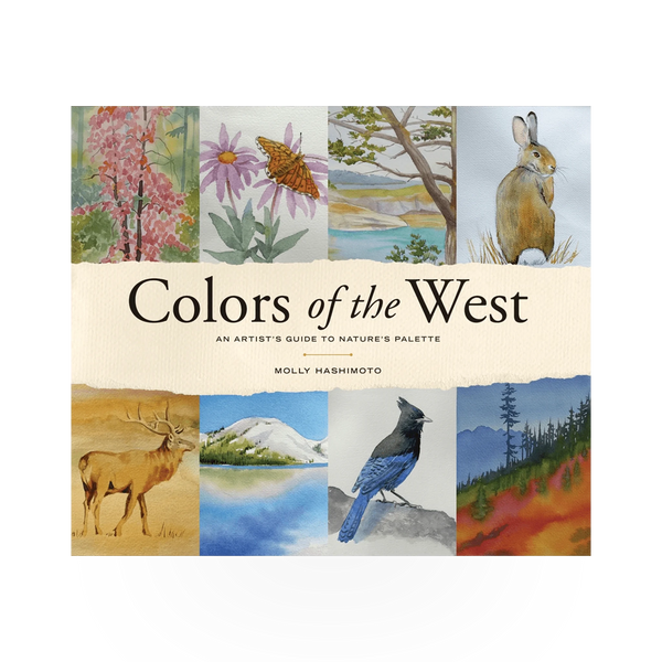 Cover image of "Colors of the West" book by Mountaineers Books, featuring colorful illustrations of western landscapes.