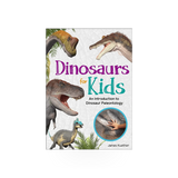 Children's dinosaur book titled "Dinosaurs for Kids" by AdventureKeen, featuring colorful dinosaur illustrations on the cover.