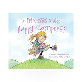 Cover of "Do Princesses Make Happy Campers" by Simon & Schuster, a children's book with colorful princess illustrations.