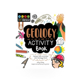 Simon & Schuster geology activity book for STEM learning, featuring colorful illustrations and engaging educational activities.