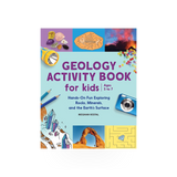 Geology activity book for kids by Source Books featuring colorful illustrations and fun geology facts and activities.