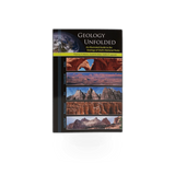 Open geology book titled Geology Unfolded by Geology Unfolded, LLC, showing detailed illustrations and educational content.