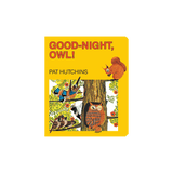 Simon & Schuster "Good Night Owl" children's book featuring a colorful illustration of a night owl on the cover.