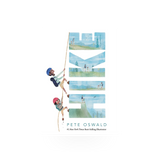 Penguin Random House "HIKE" book cover, showcasing a hiking trail scene with vibrant colors and detailed illustrations.