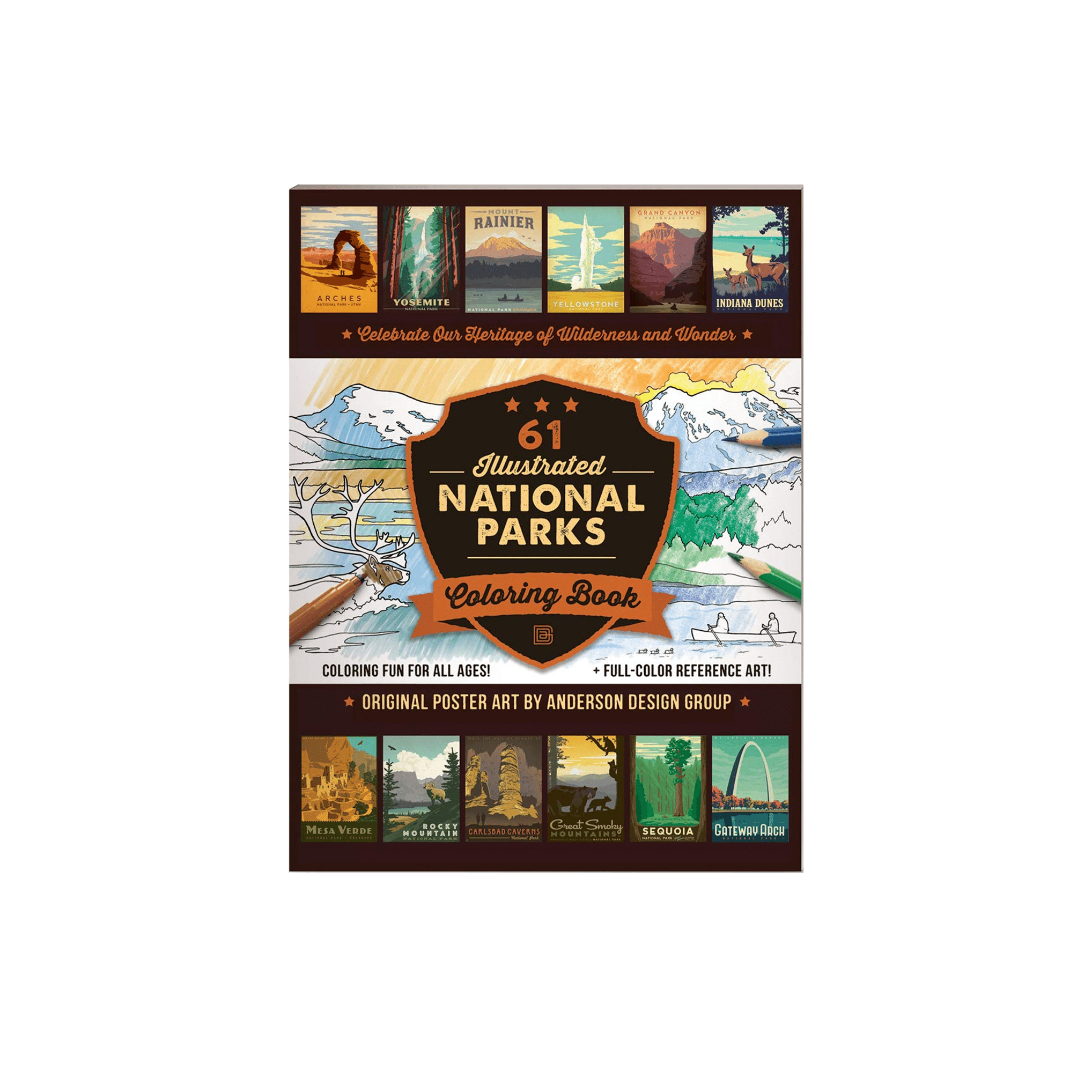 Book - Illustrated Natl Park Coloring Book - Zion Natl Park Forever Project